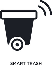 smart trash isolated icon simple element from vector image