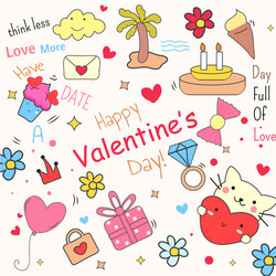 Valentines day or love collection elements vector