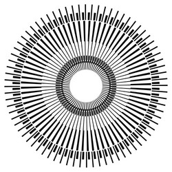 abstract circle element with geometric lines vector image