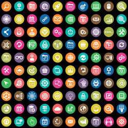 seo 100 icons universal set for web and ui vector image