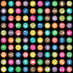 Seo 100 icons universal set for web and ui vector