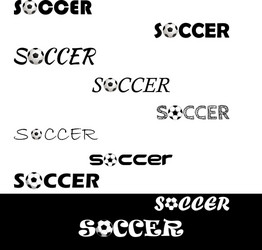 Soccer text for logo the team and cup vector