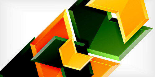 3d arrow techno design template Vector Image