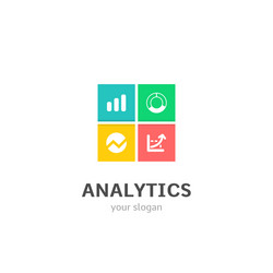 Analytics Icon Set - Chart & Data vector image