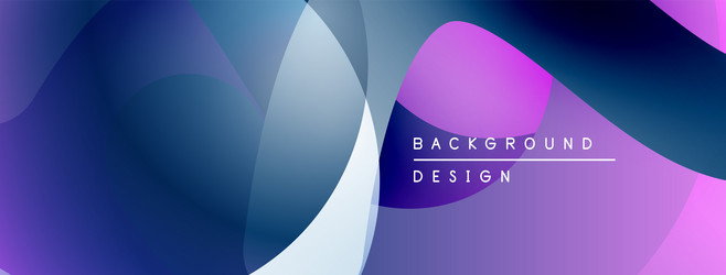 abstract fluid shapes overlap creating vibrant vector image