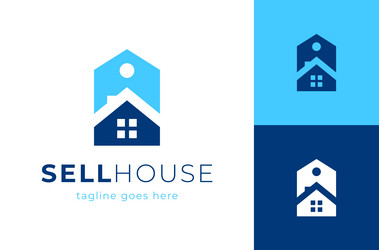 Home sale logo real estate house price tag vector