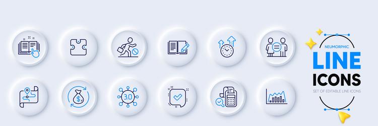puzzle technical documentation and time vector image