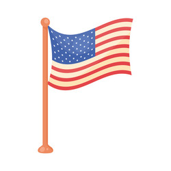 Usa flag waving Royalty Free Vector Image - VectorStock
