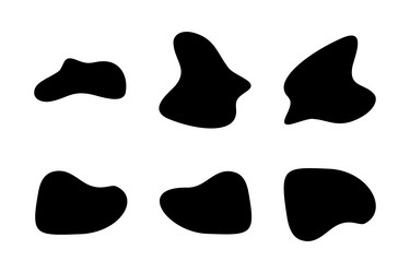 abstract blobs liquid and fluid shape pictogram vector image