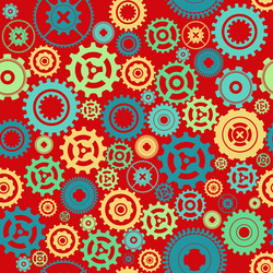 background metallic with gears vector image