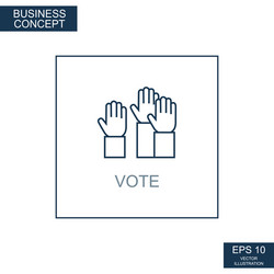 Business concept web icon from thin lines voting vector