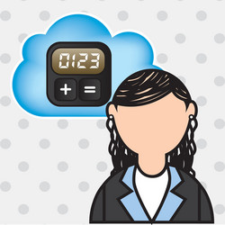 cloud computing design vector image