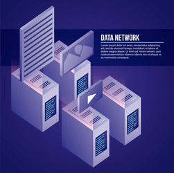 data network related vector image