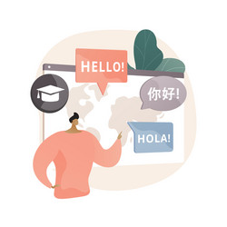 foreign language workshop abstract concept vector image
