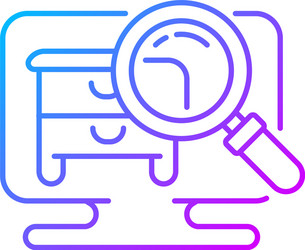 hidden object game gradient linear icon vector image