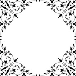 Intricate Floral Scroll Pattern vector image