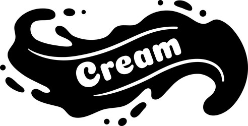 mesmerizing black cream splash with a dynamic vector image