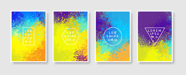 set of colorful abstract background modern style vector image
