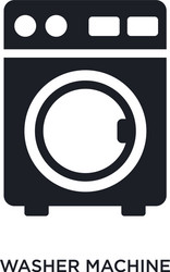 Washer machine isolated icon simple element from vector