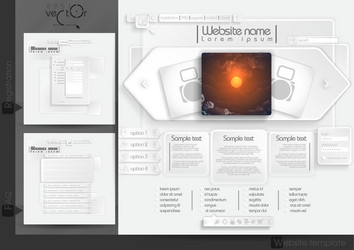 website design template menu elements vector