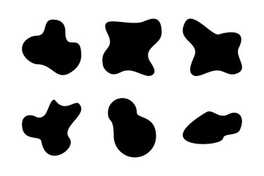 abstract blobs liquid and fluid shape pictogram vector image