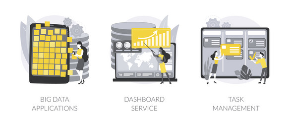 Big Data Analytics Dashboard vector image