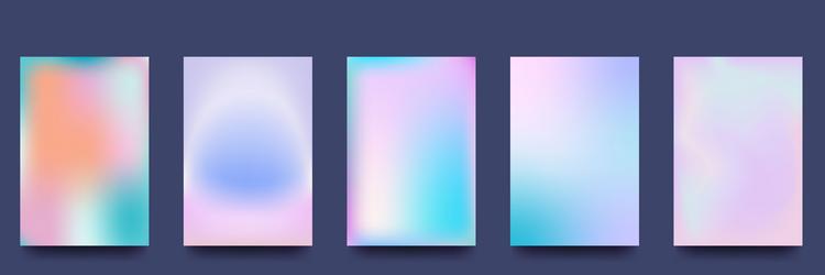 Colored gradient backgrounds color grading vector