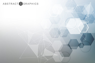 geometric abstract background with connected line vector image