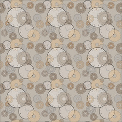 seamless pattern with clocks and cog wheels vector image