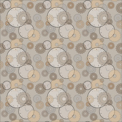 Seamless pattern with clocks and cog wheels vector