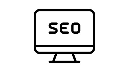 seo internet web computer single isolated icon vector image