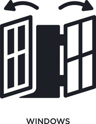 windows isolated icon simple element from smart vector image