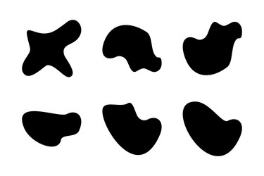 abstract blobs liquid and fluid shape pictogram vector image