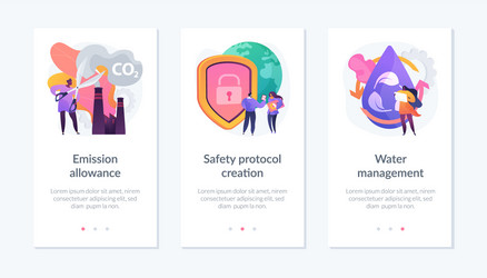 controlling pollution app interface template vector image