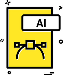 ai file format icon design vector image