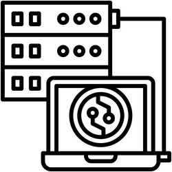 big data icon crypto related vector image