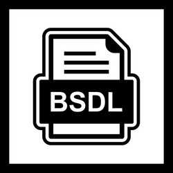 bsdl file document icon vector image
