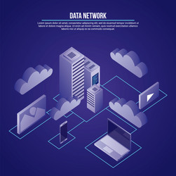 data network related vector image