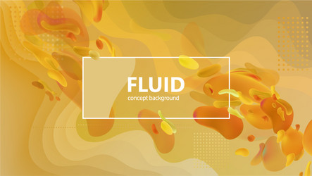 fluid gradient shapes composition liquid color vector image