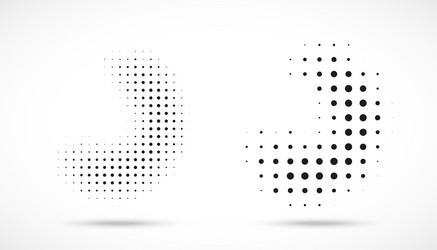 halftone dots curved gradient pattern background vector image