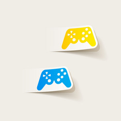 realistic design element joystick vector image