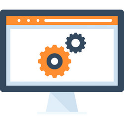 website optimization flat web icon concept vector image