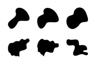 abstract blobs liquid and fluid shape pictogram vector image
