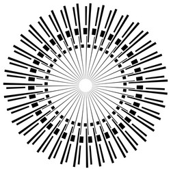 abstract circle element with geometric lines vector image