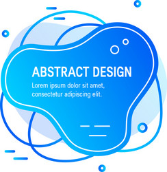 liquid fluid abstract design in flat style vector image