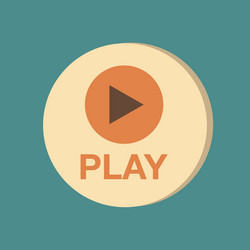 play web icon on background vector image