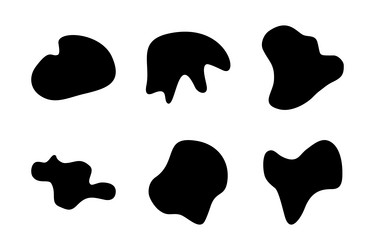 abstract blobs liquid and fluid shape pictogram vector image