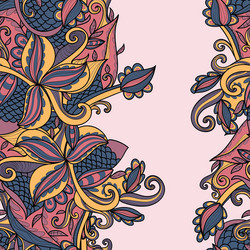 Border with abstract hand-drawn pattern vector