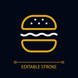 burger pixel perfect color linear ui icon vector image