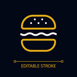 Burger pixel perfect color linear ui icon vector